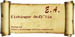 Eichinger Atália névjegykártya